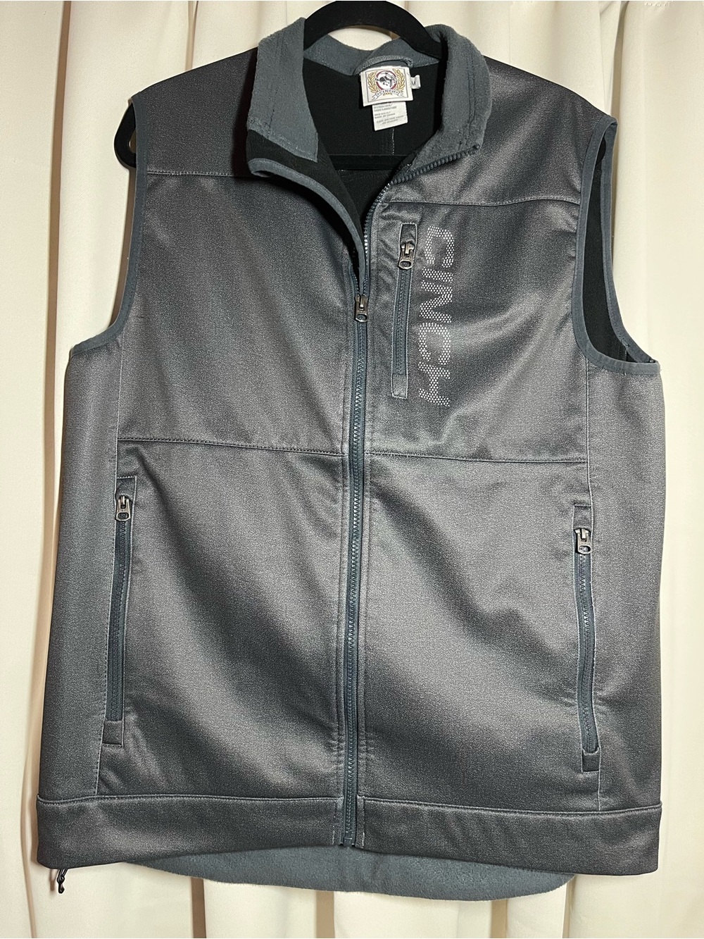 Cinch Men's Gray Softshell Vest - Zip Front